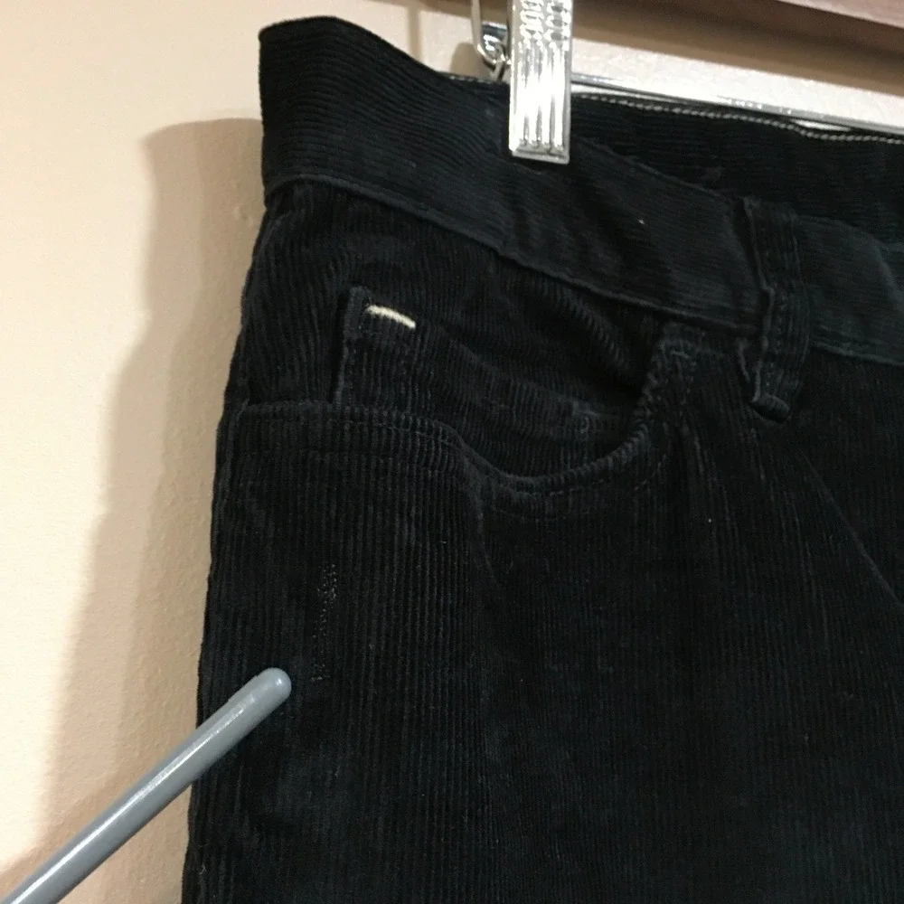 Banana Republic Traveler Slim Fit Corduroy Pants Mens 33x34 Black Dark Academia